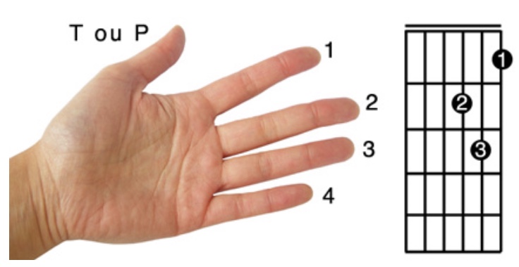 Accord de Dm avec les bons doigts : comment lire une tablature en moins pour 5 min
